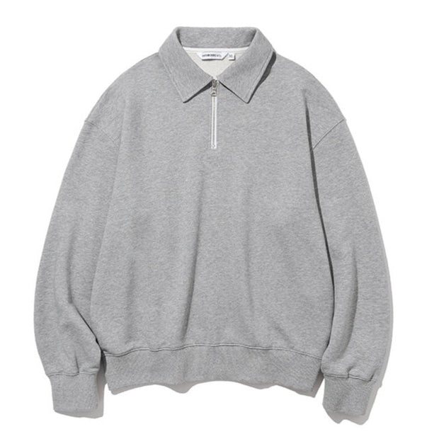 Half Zip Up Sweatshirt - 8% Melange