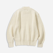 Fisherman Wool Crew Neck Knit - Cream