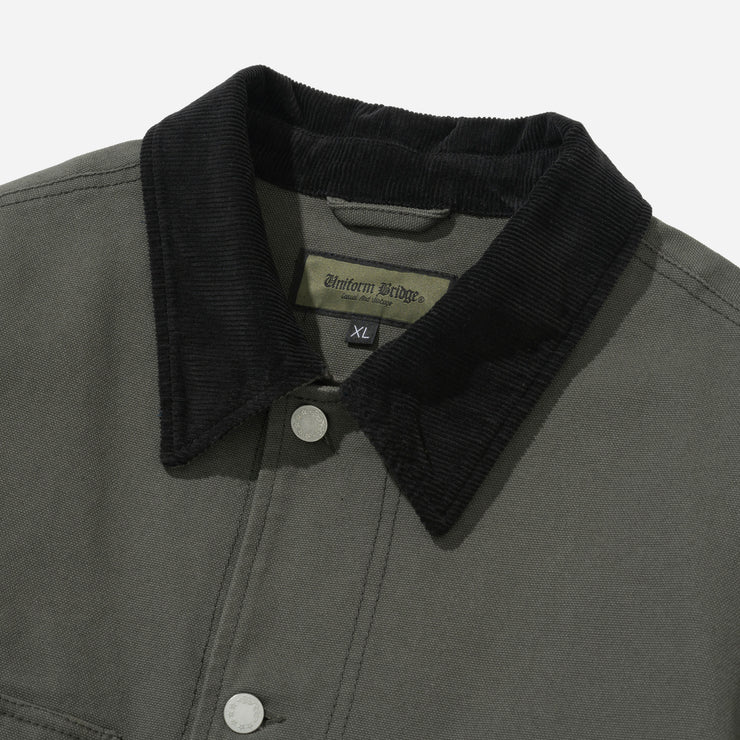 Oxford Coverall Chore Jacket - Greyish Olive