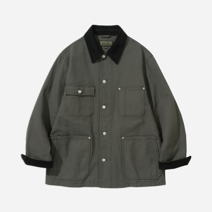 Oxford Coverall Chore Jacket - Greyish Olive