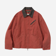 Oxford Work Zip-Up Jacket - Red