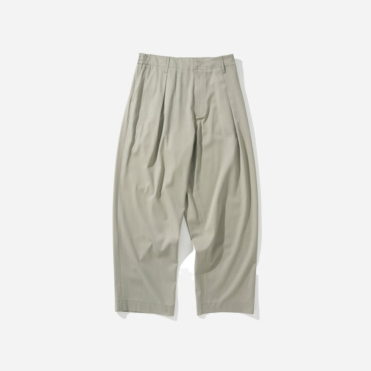 ONE TUCK BANDING SLACKS - SAGE GREEN