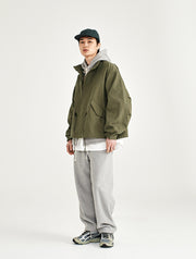 Fishtail Short Jacket - Khaki