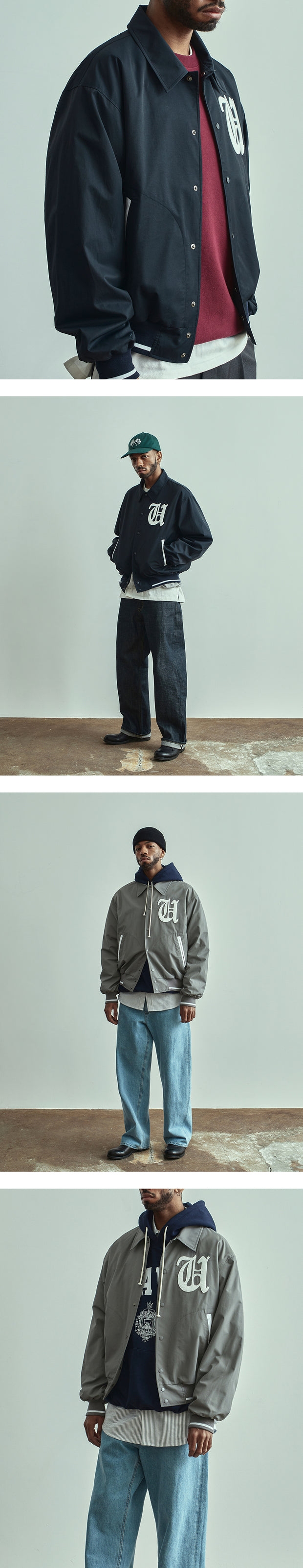 Varsity Blouson Jacket - Navy