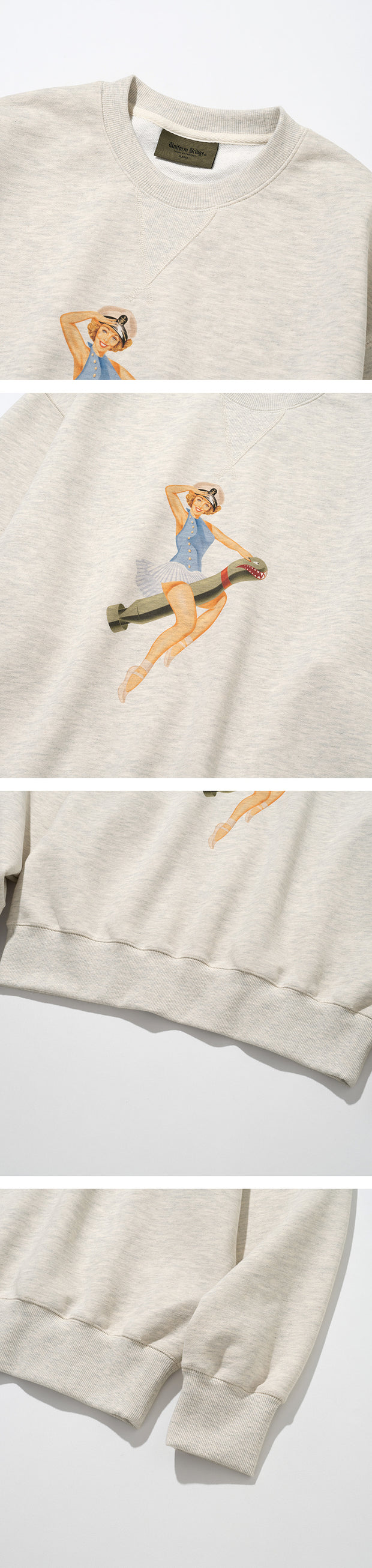 Pin Up Bomb Sweatshirt - Oatmeal