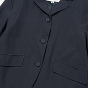 Women's Nylon Blazer Jacket - Navy