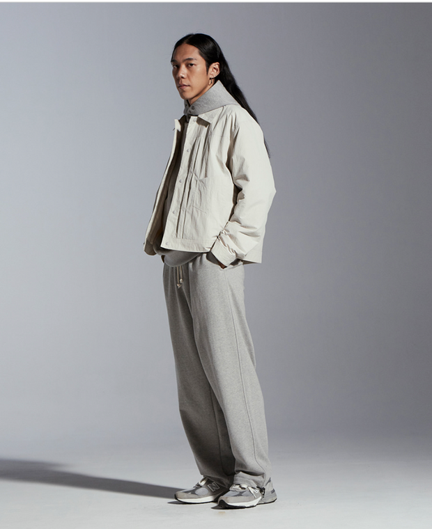 Uniform Bridge Nylon Trucker Jacket - Cream