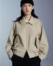Women's Single Pleat Blouson - Beige
