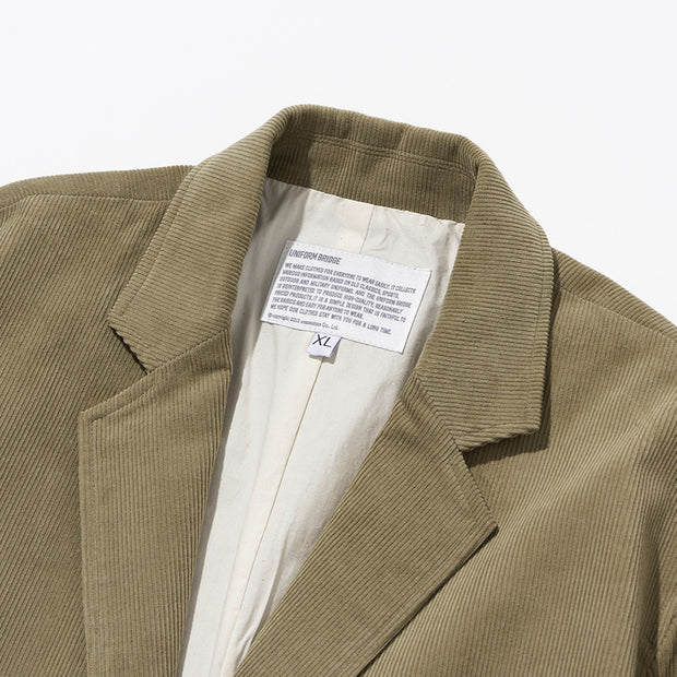 Uniform Bridge Corduroy Casual Blazer - Beige