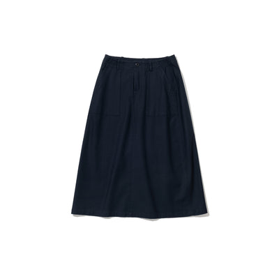 Women's Fatigue Long Skirt - Navy