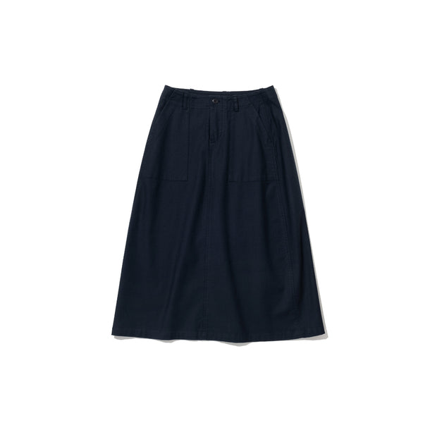 Women's Fatigue Long Skirt - Navy