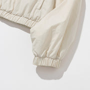 Women's Light Hooded Nylon Parka - Ivory