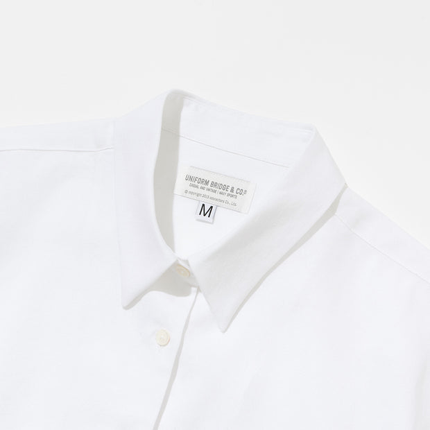 Women's Linen Standard Short Shirt - White