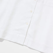 Women's Linen Standard Short Shirt - White