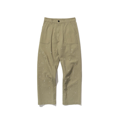 Uniform Bridge Painted Cotton Fatigue Pants - Beige