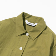 Women's Pullover Shirt Jacket - Mustard
