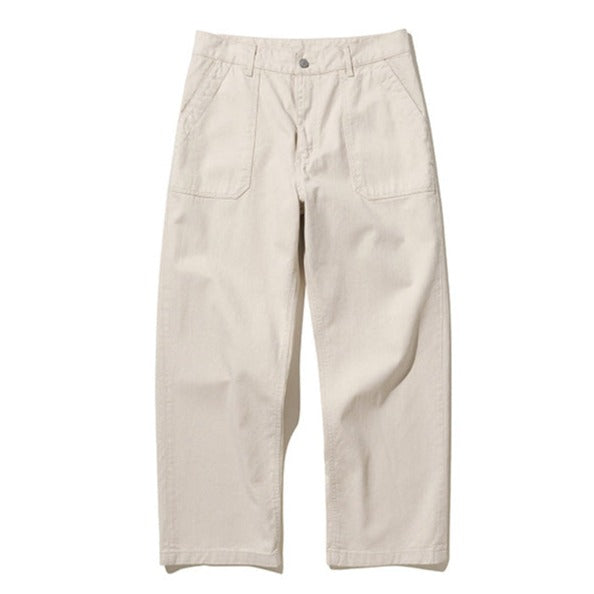 Cotton Fatigue Pants Wide Fit - Natural