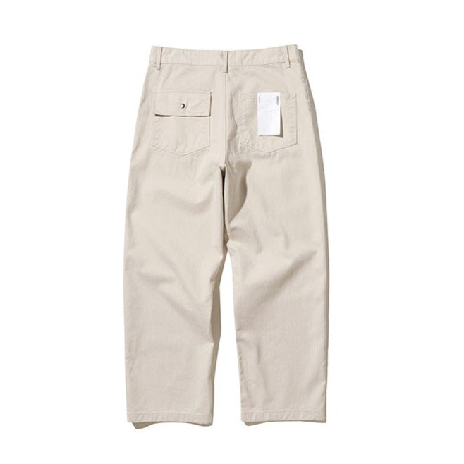 Cotton Fatigue Pants Wide Fit - Natural